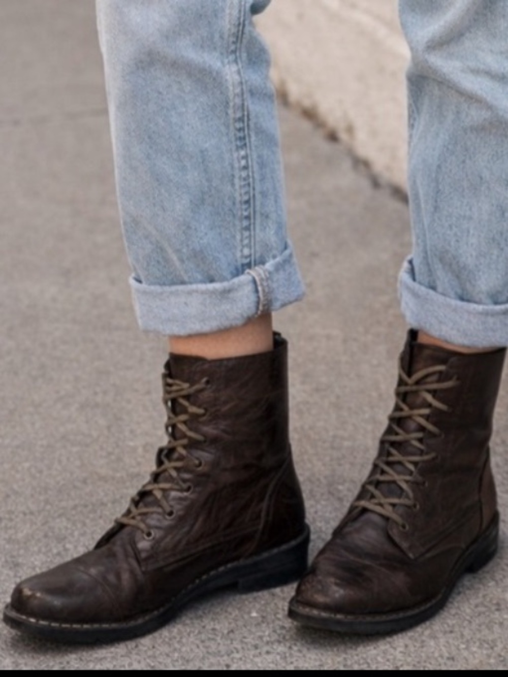 Clarks Brown Nikki Plaza Leather Combat Boots Size 8.5